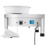 Pottery Wheel 25CM Pottery Forming Machine 280W Electric Pottery Wheel with Foot Pedal and Detachable Basin Shaping Tool Set for