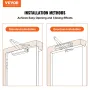 Door Closer, Automatic Door Closer Commercial or Residential Use for Door Weights 68 kg, Adjustable Size Hydraulic Buffer Door C