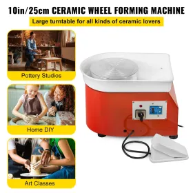 Electric Pottery Wheel Ceramic Machine 25 cm Pottery Wheel Machine 280W Pottery DIY Kit med Shaping Tool Kit til keramisk