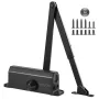Door Closer, Automatic Door Closer Commercial or Residential Use for Door Weights 68 kg, Adjustable Size Hydraulic Buffer Door C