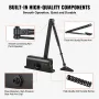 Door Closer, Automatic Door Closer Commercial or Residential Use for Door Weights 45 kg, Adjustable Size Hydraulic Buffer Door C