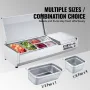 Bordplade kølet salat pizza prep station 140 W rustfrit vagt CE