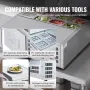 Refrigerated Condiment Prep Station, 145 W Countertop Refrigerated Condiment Station, with 8 1/6 Pans, 304 Stainless Body and PC