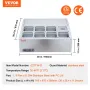 Bordplade kølet salat pizza prep station 145 W rustfrit vagt CE