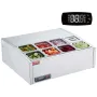 Bordplade kølet salat pizza prep station 145 W rustfrit vagt CE