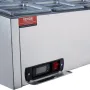 Refrigerated Condiment Prep Station, 145 W Countertop Refrigerated Condiment Station, with 8 1/6 Pans, 304 Stainless Body and PC