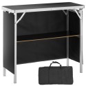 Portable Tradeshow Podium Table, 38.39" x 15.16" x 34.25", Display Exhibition Counter Stand Booth Fair with Wall, Foldable