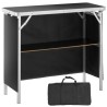 Portable Tradeshow Podium Table, 38.39" x 15.16" x 34.25", Display Exhibition Counter Stand Booth Fair with Wall, Foldable