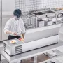 Bordplade kølet salat pizza prep station 155 W rustfrit vagt CE