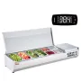 Bordplade kølet salat pizza prep station 155 W rustfrit vagt CE