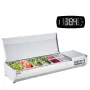 Bordplade kølet salat pizza prep station 155 W rustfrit vagt CE