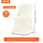 30 stk. Ivory White Stretch Spandex klapstoledæksler, universel