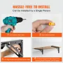 Shelf Bracket Foldable, 24” L 2 Pcs , Heavy Duty Floating Shelf Brackets, Brackets for Shelves, 5mm Thick Matte Black L Shelf Br