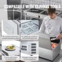 Bordplade kølet salat pizza prep station 165 W rustfrit vagt CE