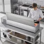 Refrigerated Condiment Prep Station, 165 W Countertop Refrigerated Condiment Station, with 5 1/3 Pans & 4 1/6 Pans, 304 Stainles