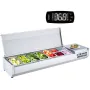 Refrigerated Condiment Prep Station, 165 W Countertop Refrigerated Condiment Station, with 5 1/3 Pans & 4 1/6 Pans, 304 Stainles