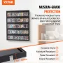 35 Graded Sports Card Display Case, 24.3x30.5x2.1 in/61.7x77.5x5.3 cm, Baseball Card Display Frame with 98% UV Protection Clear 