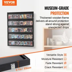 35 Graded Sports Card Display Case, 24.3x30.5x2.1 in, Baseball