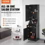 Salonopbevaringsskab, barberesalonstation til hårstylist