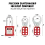 Electrical Lockout Tagout Kit, 60 PCS Safety Lockout Tagout Station Includes Padlocks, Hasps, Tags, Nylon Ties, Expansion Kit, a