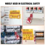 Electrical Lockout Tagout Kit, 60 PCS Safety Lockout Tagout Station Includes Padlocks, Hasps, Tags, Nylon Ties, Expansion Kit, a
