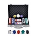 Poker Chip Set, 200-Piece Poker Set, Complete Poker Playing Game Set with Aluminum Carrying  Case, 11.5 Gram Casino Chips,
