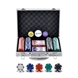 Poker Chip Set, 200-Piece Poker Set, Complete Poker Playing Game Set with Aluminum Carrying  Case, 11.5 Gram Casino Chips,
