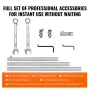 Gas Concrete Power Screed, 6ft/8ft/11ft Aluminum Board Straight Edge Bar Set, 4 Stroke Cement Finishing Vibrating Motor with Hei