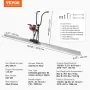 Gas Concrete Power Screed, with 3370mm Aluminum Board Straight Edge Bar Set, 4 Stroke Cement Finishing Vibrating Motor with Heig
