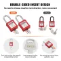Lockout Tagout Locks Set, 10 pcs Red Safety Lockout hængelåser