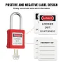Lockout Tagout Locks Set, 10 pcs Red Safety Lockout hængelåser