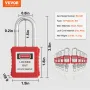 Lockout Tagout Locks Set, 10 PCS Red Safety Lockout Padlocks, with 2 Keys Per Lock, OSHA Compliant Lockout Locks, Lock Out Tag O