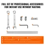 Gas Concrete Power Screed, with 1830mm Aluminum Board Straight Edge Bar Set, 4 Stroke Cement Finishing Vibrating Motor with Heig