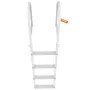 Dock Ladder, Removable 4 Steps, 500 lbs Load Capacity, Aluminum Alloy Pontoon Boat Ladder with 3.1'' Wide Step & Anti-Slip Desig