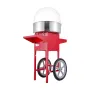 Electric Cotton Candy Machine with Cart, 1000W Commercial Candy Floss Maker with Cover, Stainless Steel Bowl, Sugar Scoop and Dr