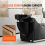 Shampoo Backwash Chair, 661.4LBS Loading Barbershop Hair Washing Station with Electric Adjustable Footrest & Ceramic Bowl, Backw
