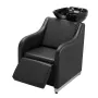 Shampoo Backwash Chair, 661.4LBS Loading Barbershop Hair Washing Station with Electric Adjustable Footrest & Ceramic Bowl, Backw