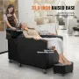 Shampoo Backwash Chair, 661.4 LBS Loading Salon & Spa Hair Washing Station, Backwash Barber Shampoo Bowl and Chair, Beauty Spa M