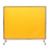 Welding Screen with Frame, 6' x 8' Welding Curtain Screen, Flame-Resistant Vinyl Welding Protection Screen on 4 Swivel Wheel (2