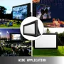 3mx5m oppustelig filmskærm 16: 9 Udendørs projektorskærm Bærbar