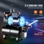 Airbrush Kit, Dual Fan Air Tank Compressor System Kit with 3.5L Air Storage Tank, Air Brush Set with 0.3 mm Tip Airbrush, Holder
