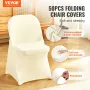Stretch Spandex Folding Chair Covers, Universal Fitted Chair Cover, Removable Washable Protective Slipcovers, for Wedding, Holid