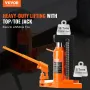 Hydraulic Toe Jack, 5 Ton/4536 kg On Toe Toe Jack Lift, 10 Ton/9072 kg On Top Lift Capacity Machine Jack, 0.8-6.8 in/2-17.3 cm T