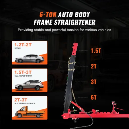Auto Body Frame Puller glattejern med klemmer airbag Jack