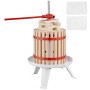 Fruit Wine Press, 4.75 Gallon/18L, Solid Wood Basket with 8 Blocks, Manual Juice Maker, Cider Apple Grape Tincture Vegetables