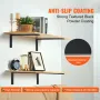 Shelf Bracket, Heavy Duty Floating Shelf Brackets 10 x 6 in, 4 Pcs Brackets for Shelves, 5mm Thick Matte Black L Shelf Bracket,S