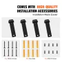 Shelf Bracket, Heavy Duty Floating Shelf Brackets 10 x 6 in, 4 Pcs Brackets for Shelves, 5mm Thick Matte Black L Shelf Bracket,S