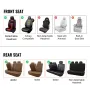 Seat Covers, Universal Car Seat Covers Full Set Seats, Front and Rear Seat, 9pcs Faux Leather Seat Cover, Semi-enclosed Design, 