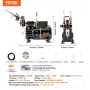 Airbrush Kit, Dual Fan Air Compressor Professional Airbrushing System Kit with 3 Airbrushes, Holder, Color Mixing Wheel, Cleanin