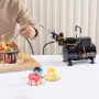 Airbrush Kit, Dual Fan Air Compressor Professional Airbrushing System Kit with 3 Airbrushes, Holder, Color Mixing Wheel, Cleanin